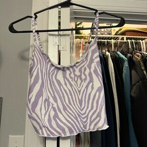 Purple Zebra Print Women's Top
